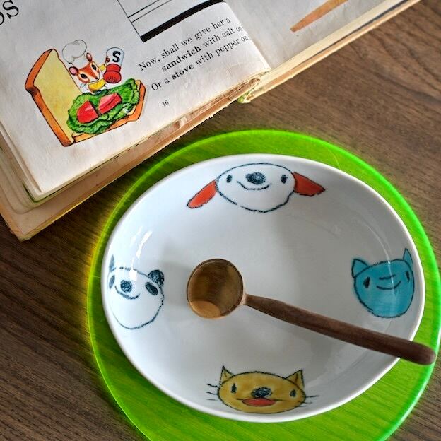 村田菜穂美作 楕円中ボウル 「みんなお友達」[ 2104130001208 ] | casa