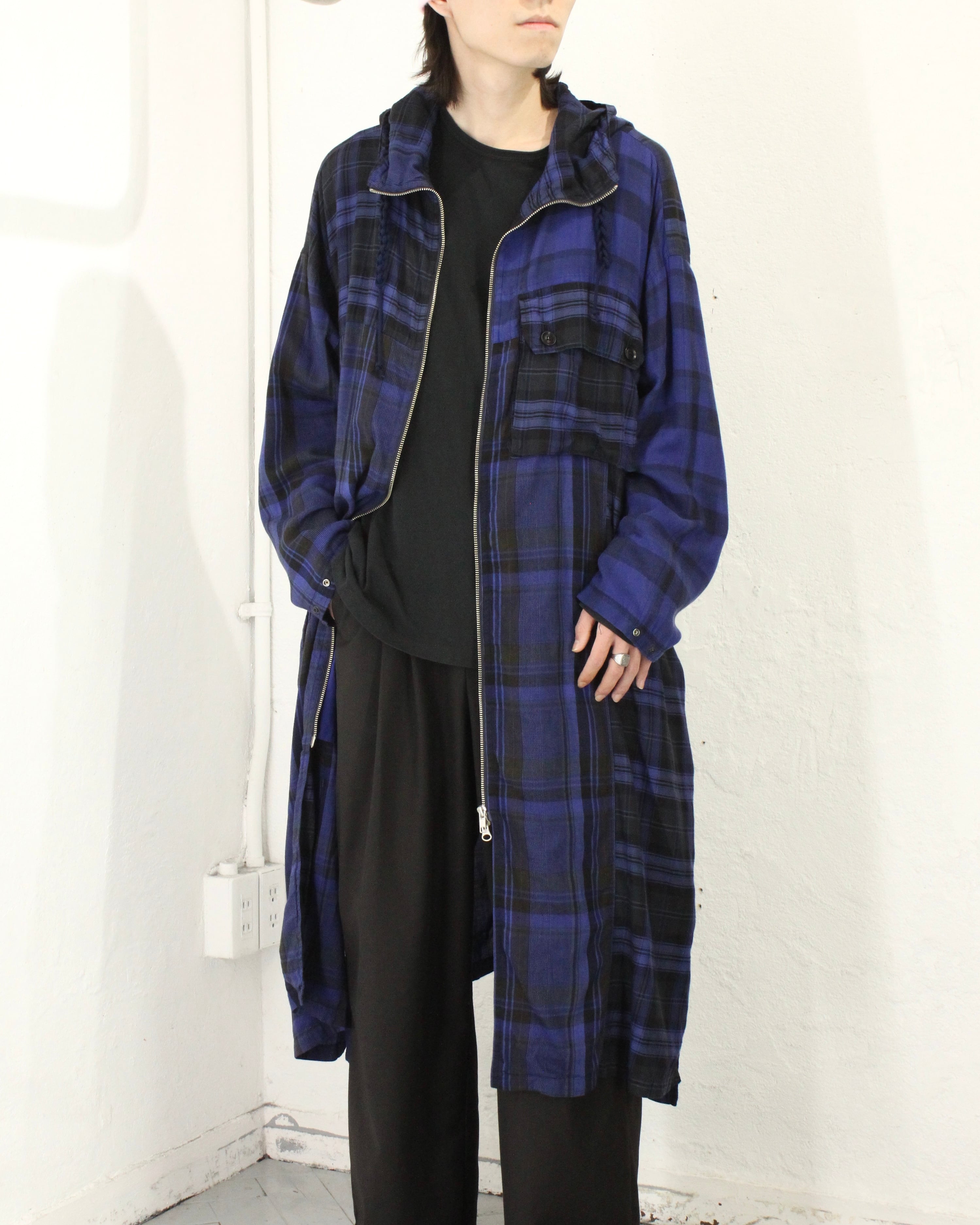 2021AW Y's Yohji Yamamoto PLAID COAT DRESS