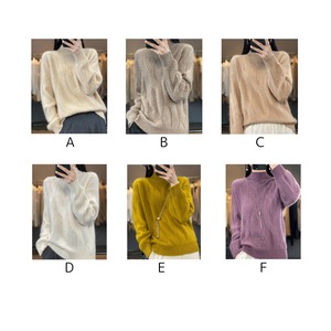 ハイネックボトミングニットトップ 6color A01038