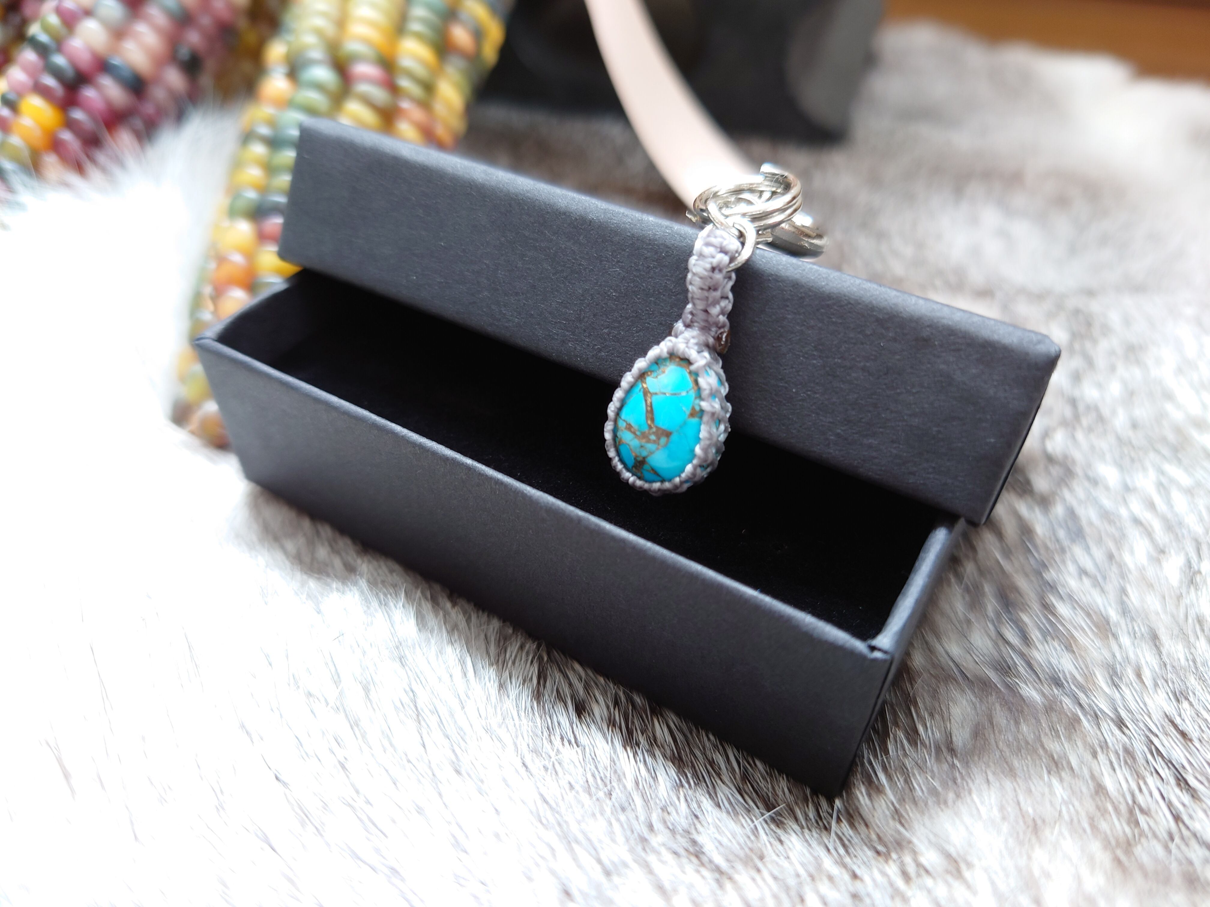 マトリックスターコイズ × キーホルダー【ドロップ】 | bluegemcorn