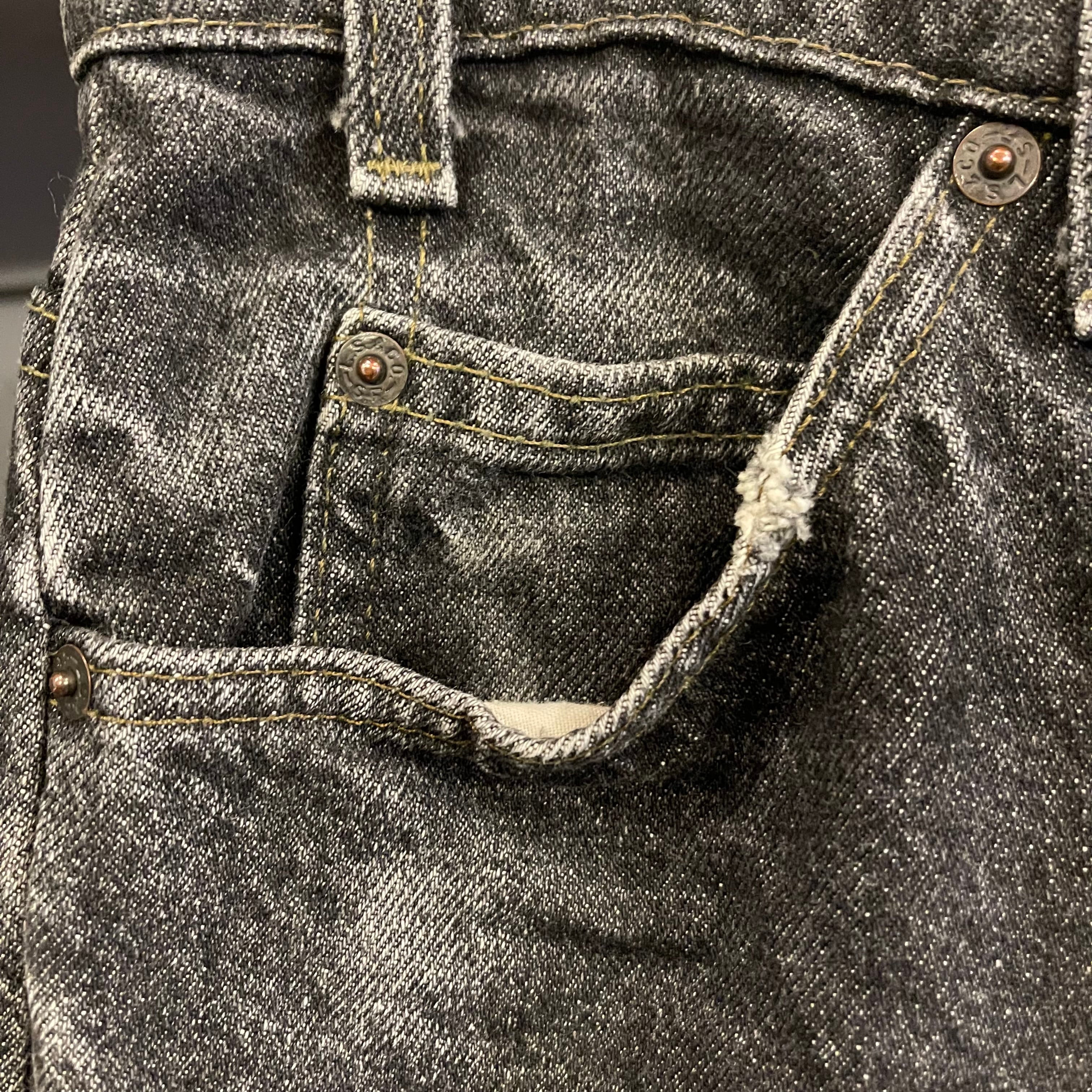 80s Levis 505 Black Denim Pants 先染め | VOSTOK 