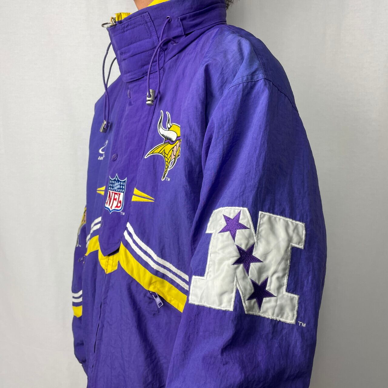 90年代 NFL PRO LINE LOGO ATHLETIC 中綿 ナイロンジャケット ミネソタ 