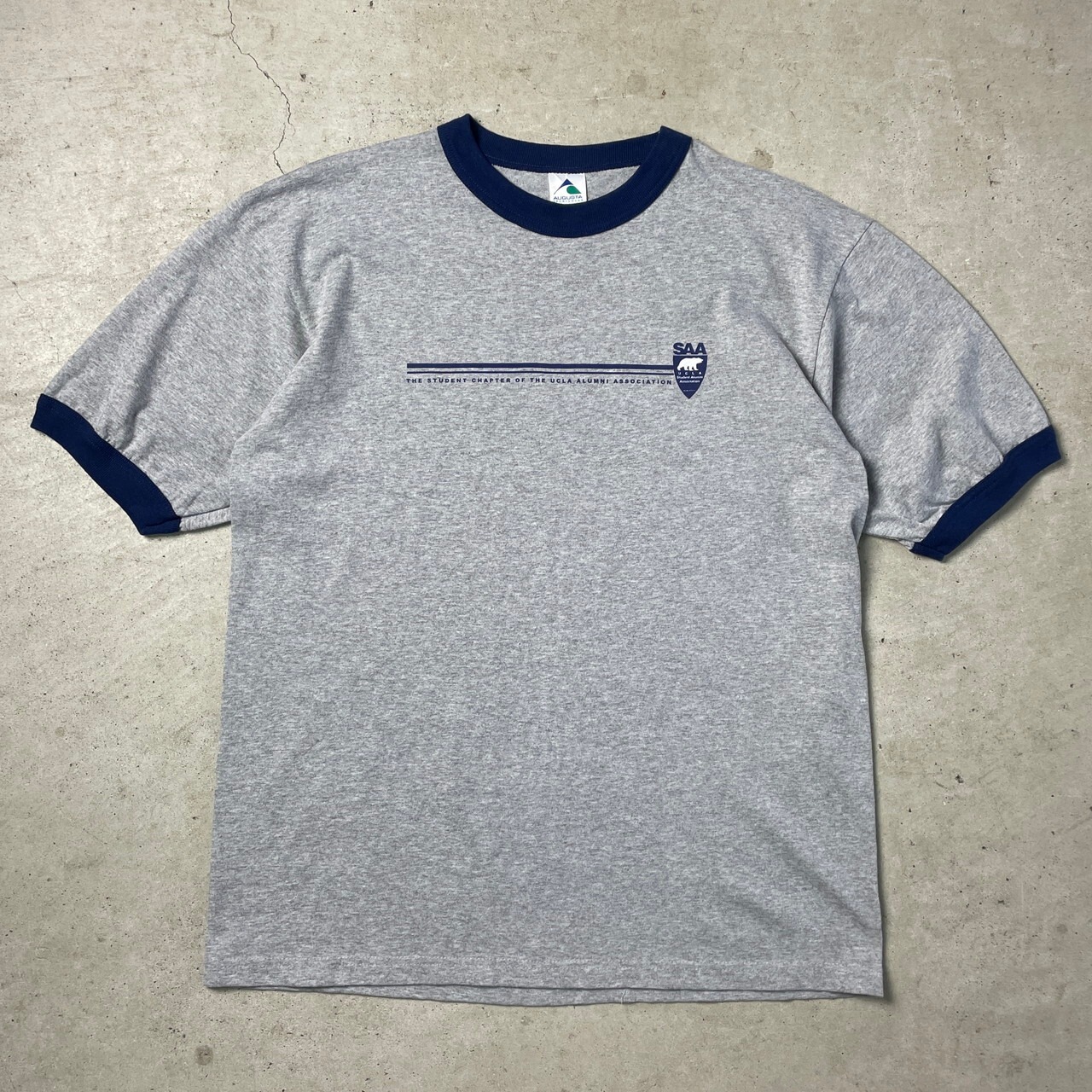 USA製 90年代 SAA UCLA コミュニティ プリント リンガーTシャツ メンズ 