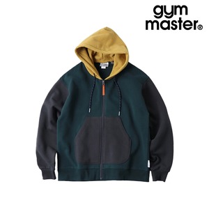 gym master ジムマスター 12oz ヘビー 裏起毛 スウェット ジップパーカー フルジップ ワイドシルエット オープンエンド糸 メンズ G833738 グリーンクレイジー