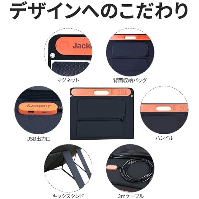 Jackery SolarSaga 60 ソーラーパネル 68W ETFE 太陽光パネル ソーラー