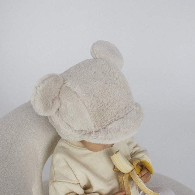 [ little hat ] mink bear winter hat