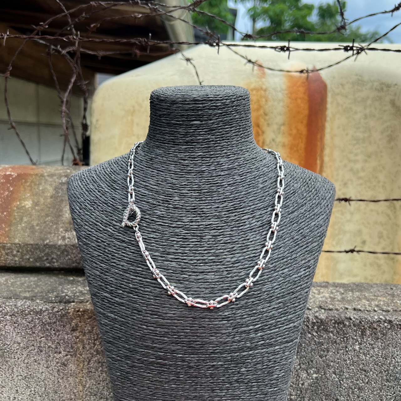 Dumbbell Chain Necklace / 2 Sizes