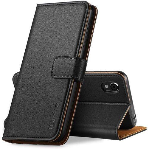 Hianjoo AQUOS sense2 対応 ケース AQUOS sense2 SHV43/SH-01L/SH-M08 対応 手帳型ケース PUレザー カード収納 横置きスタンド機能付き マグネット式 耐衝撃 耐摩擦 全面保護 Android One S5 対応 スマホケース ブラック 215