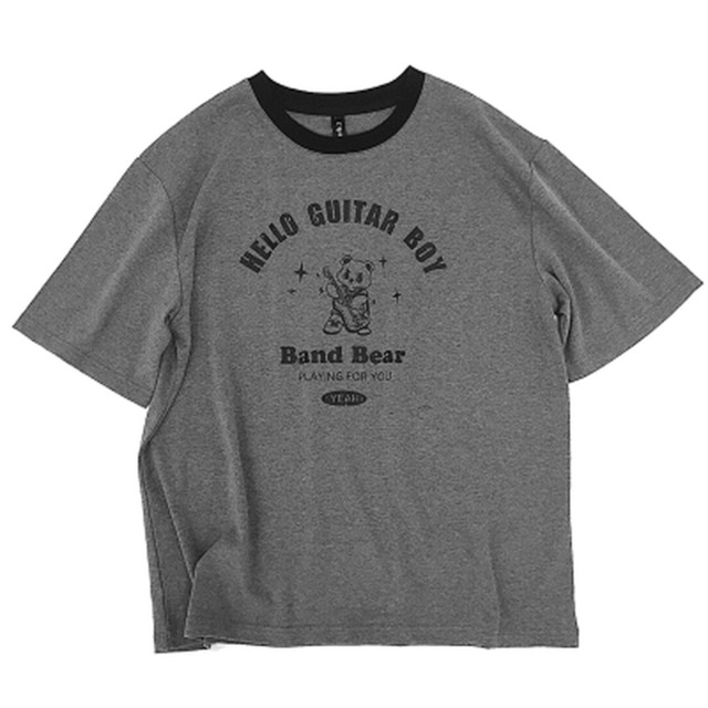 ゴスロリ系 トップス Tシャツ Crazygirl オリジナル ラビット ベア コットンシャツ クルーネック 病み可愛い ユニセックス カップル ストリート系 カジュアル オルチャン 10代 20代 天使と悪魔 サブカル系ファッション Seasonz
