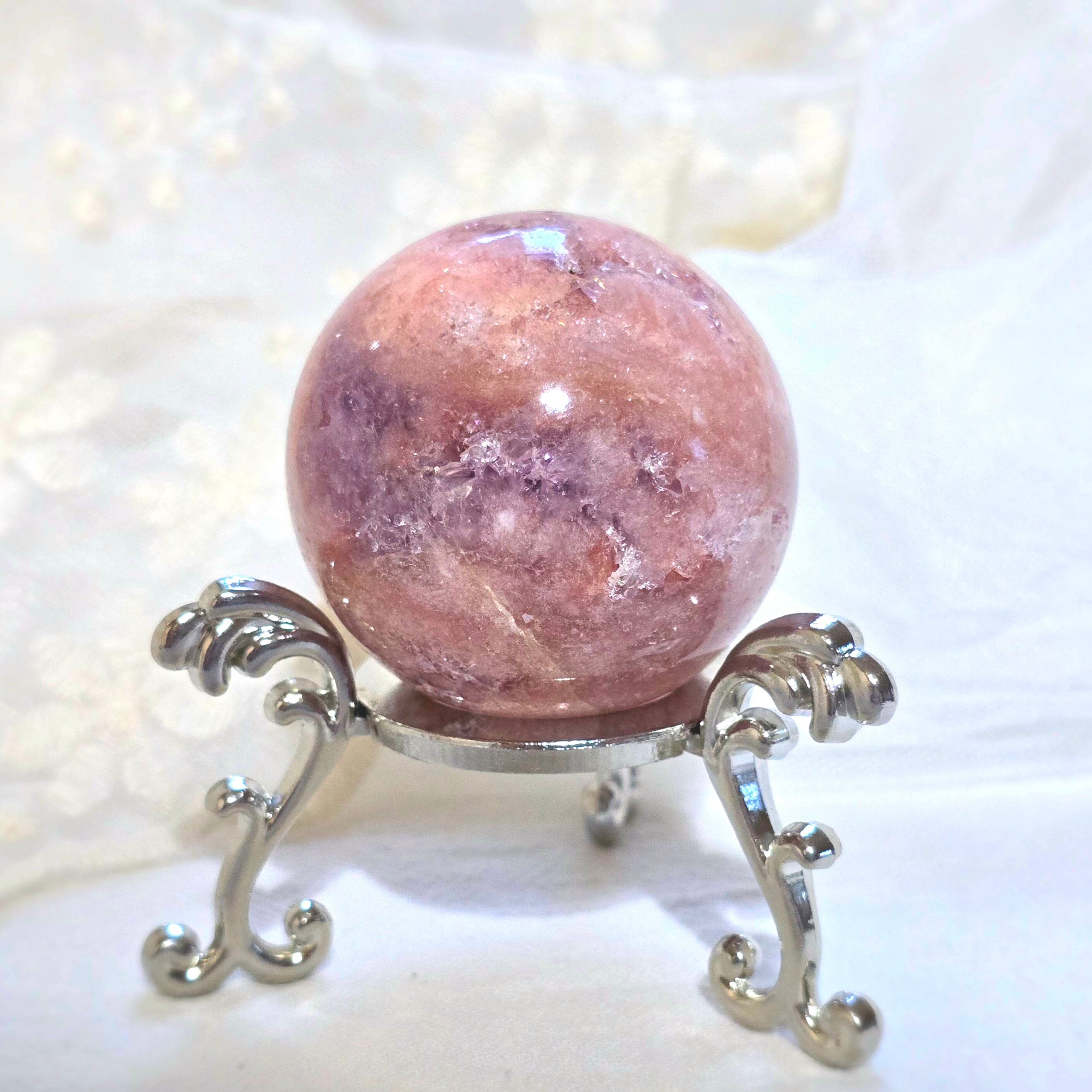天然石 Pink Amethyst Sphere ピンクアメジスト ハイグレードスフィア