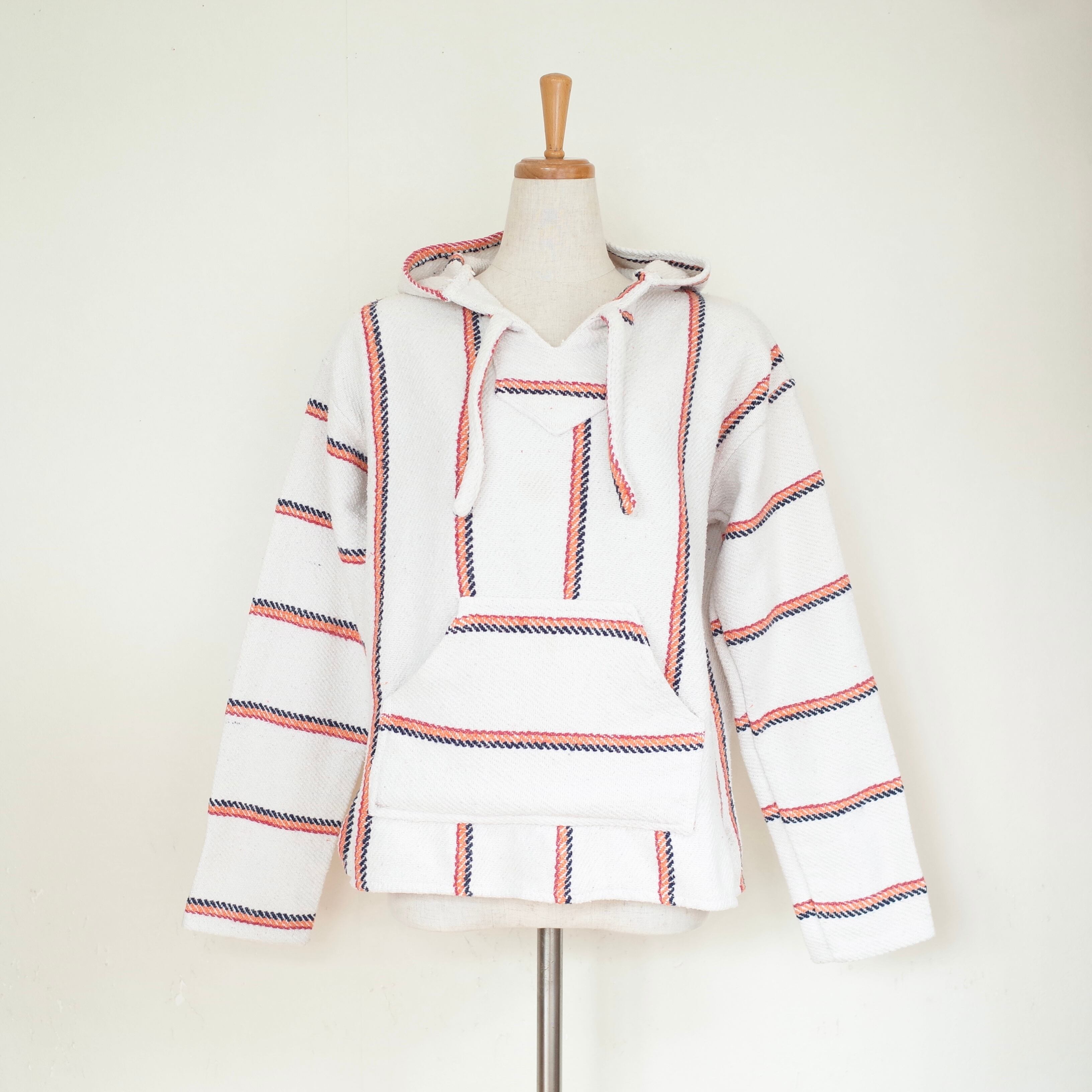 Mexican parka "white×orange stripe"