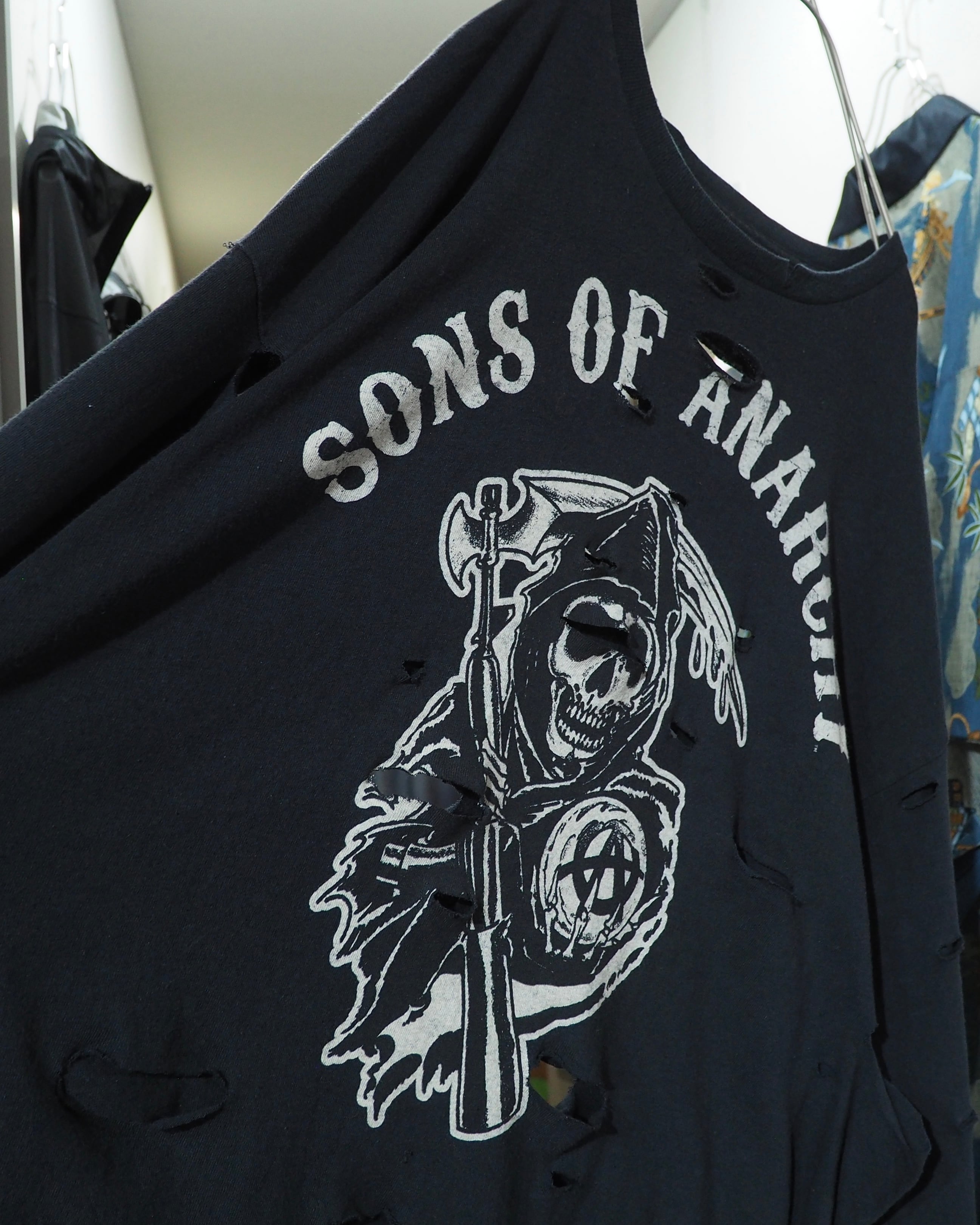 ” 循環 ” ” 死神 - Grim reaper ” Boro Circulation Re:make long sleeve Tee