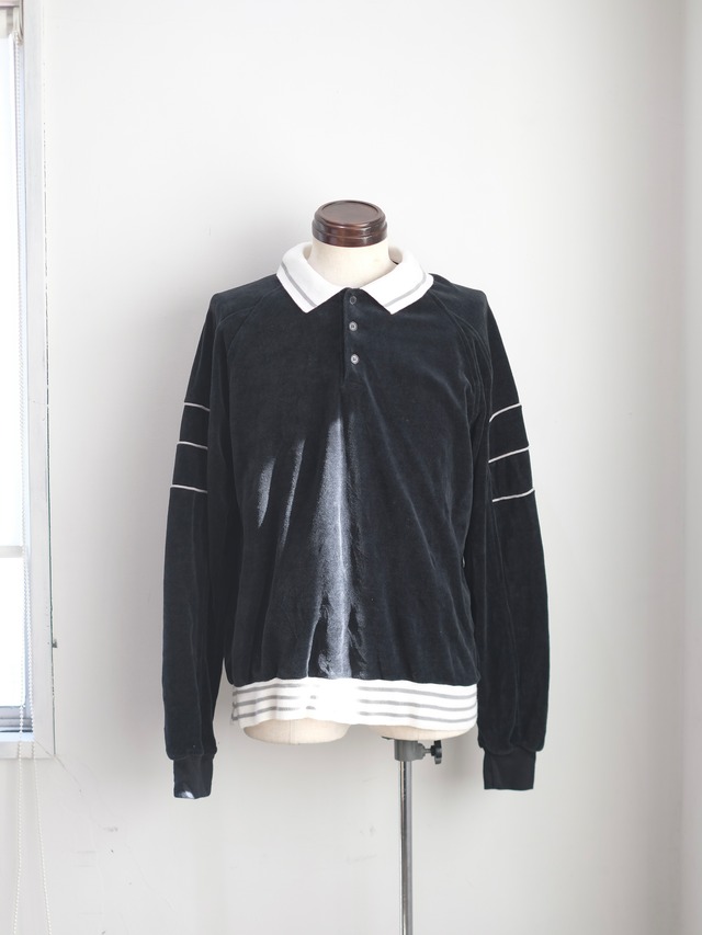 90's velour polo shirt