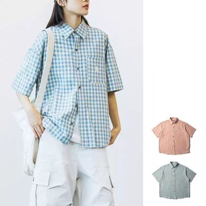 Check pattern shirt M14618