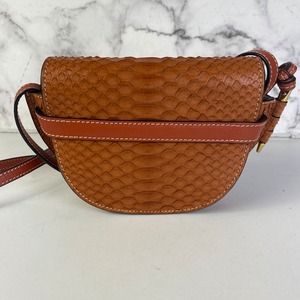 【最終処分SALE】 LOEWEロエベゲートミニ クロコ ショルダーバッグ オレンジ A-7644