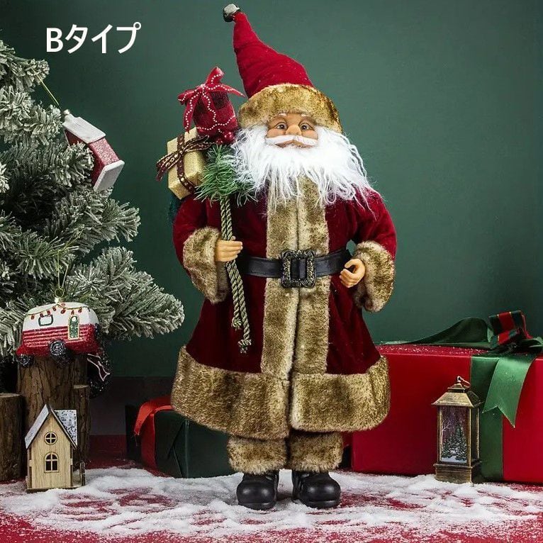 サンタクロース オブジェ 立ちポーズ クリスマス クリスマス装飾 耐久