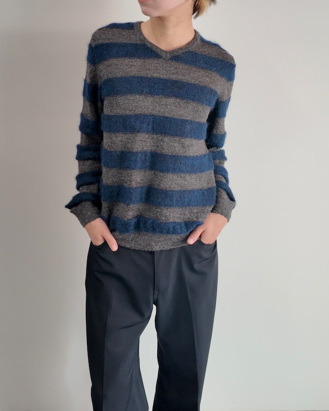 【COSTUME NATIONAL】dark tone border knit