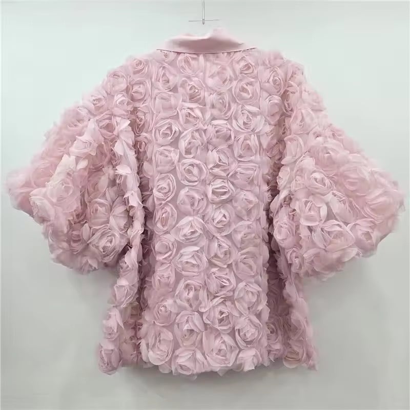 立体ローズブラウス（一ヶ月程でお届け） | milkyfleur