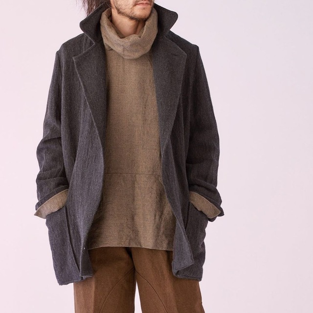 sus-sous storm coat 工房西谷 sus-sous jacket TAKUMI charcoal sus-sous storm coat 工房西谷 sus-sous jacket TAKUMI charcoal