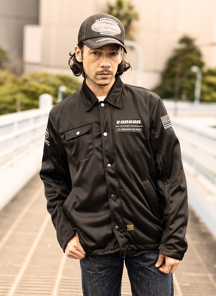 TVS2603S メッシュコーチジャケット | vansonleathers