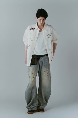 Embroidered Shirt / UNISEX / IVORY