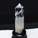 水晶 六角柱 虹入り 水晶 ポイント 台座付属 置物 原石 一点物 152-4516