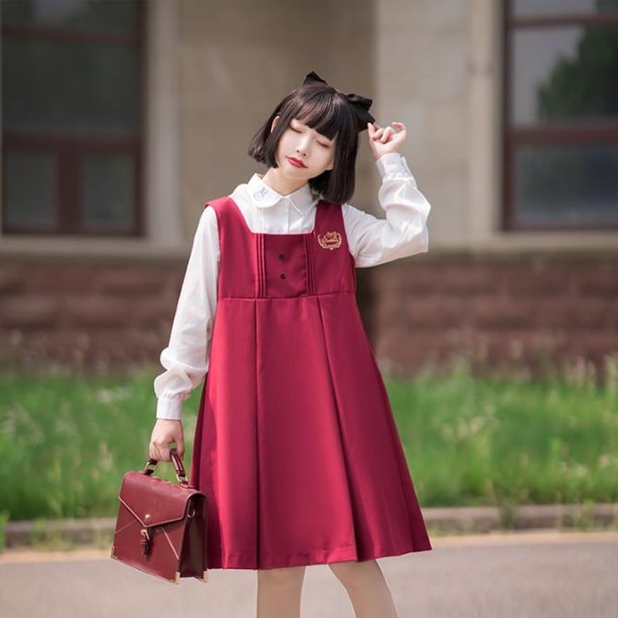 ロリィタ服 まとめ売り SEASONZ ソフトロリータ セットアップ 上下セット 制服 JK かわいい