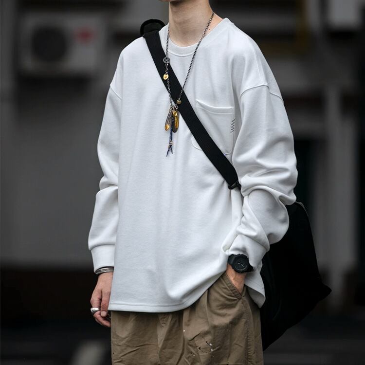 ★SIMPLE DESIGN ROUND NECK SWEATER　　　A0755