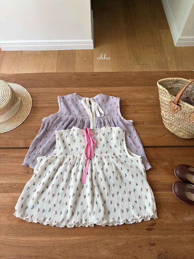 【取寄】ohho｜mare pleats blouse｜マレプリーツブラウス｜S-2XL｜kids｜26 summer