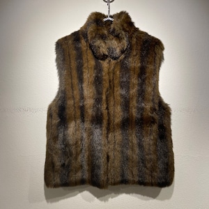 used reversible fur vest