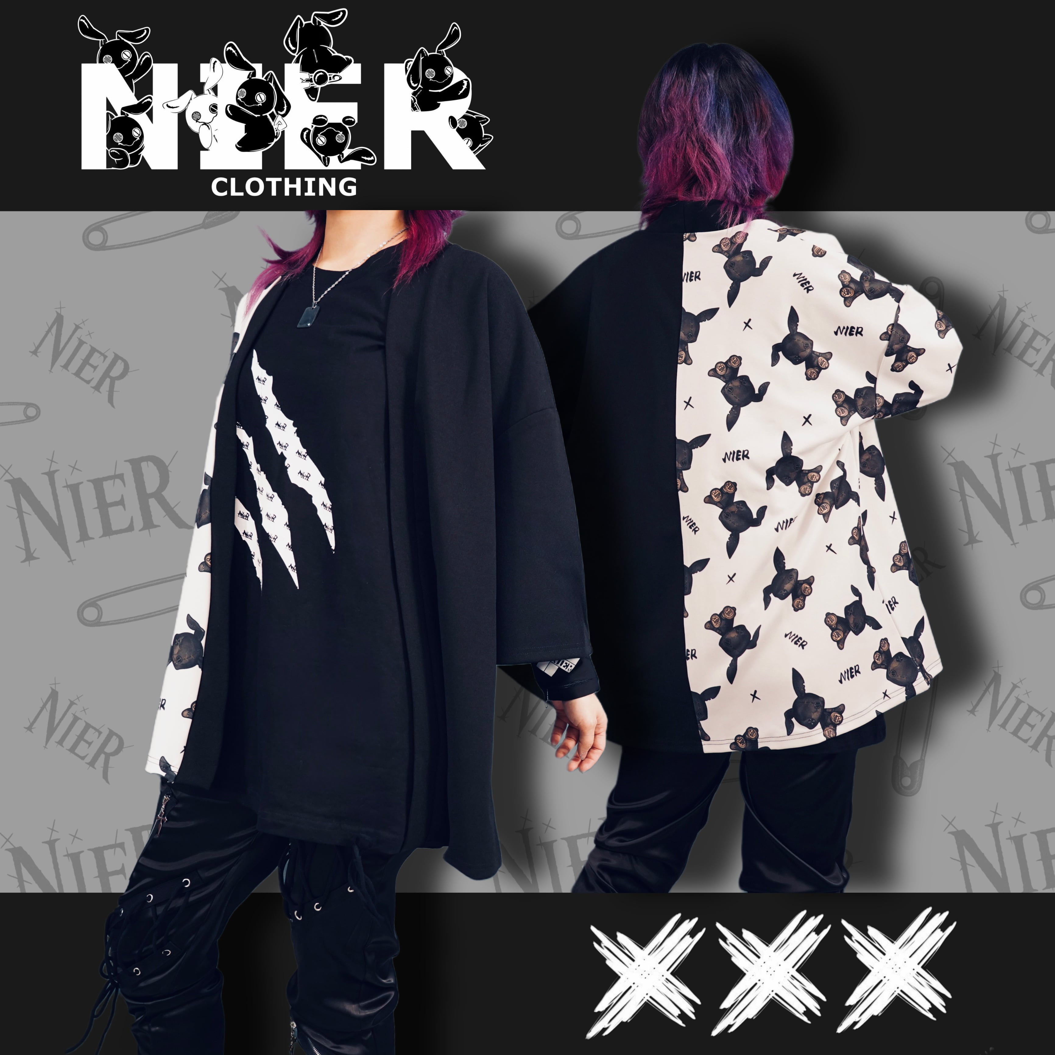 TWO-TONE法被風羽織【DARK RABBIT】 | NIER CLOTHING