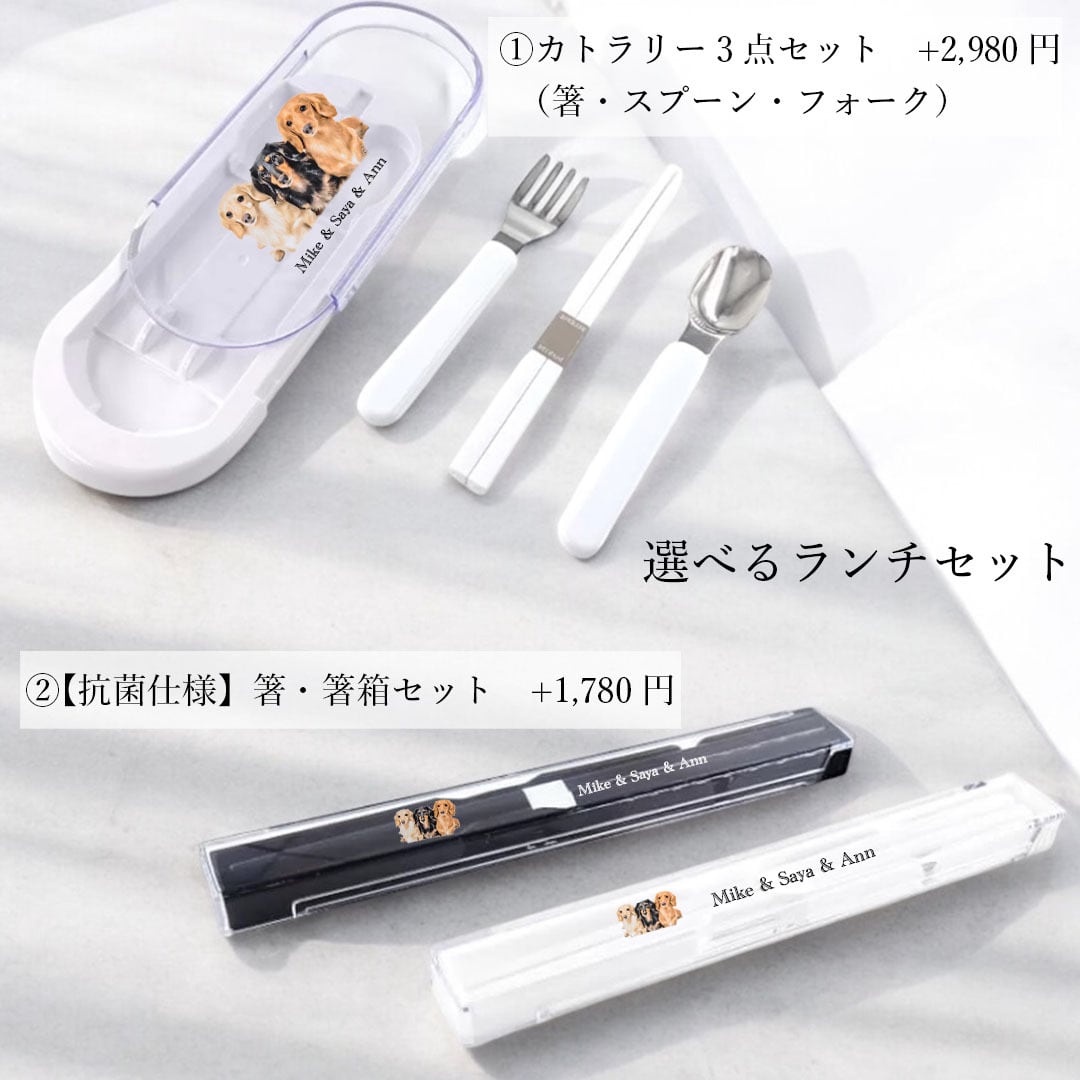 うちの子イラストのランチボックスセット！うちの子お弁当セットで