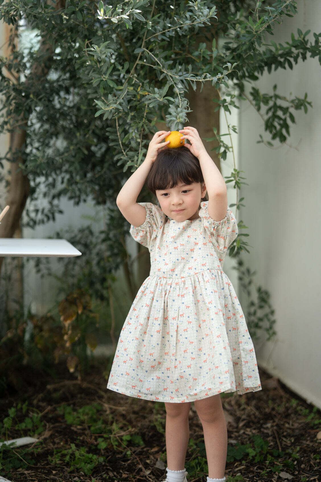 Tiny Tiny Doors / Short Sleeve Dress - Kitsune | chamo