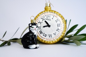 ASTIER de VILLATTE Christmas ornament cats & clock