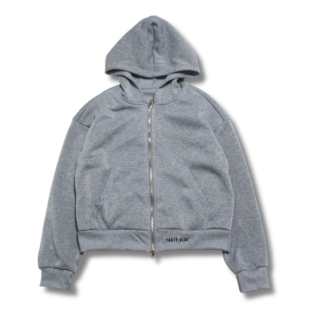 【受注】LOGO SHORT LENGTH HOODIE（グレー）