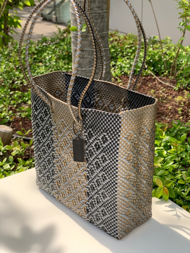 M Mercado Bag (Long handle) Gold/Black/Silver