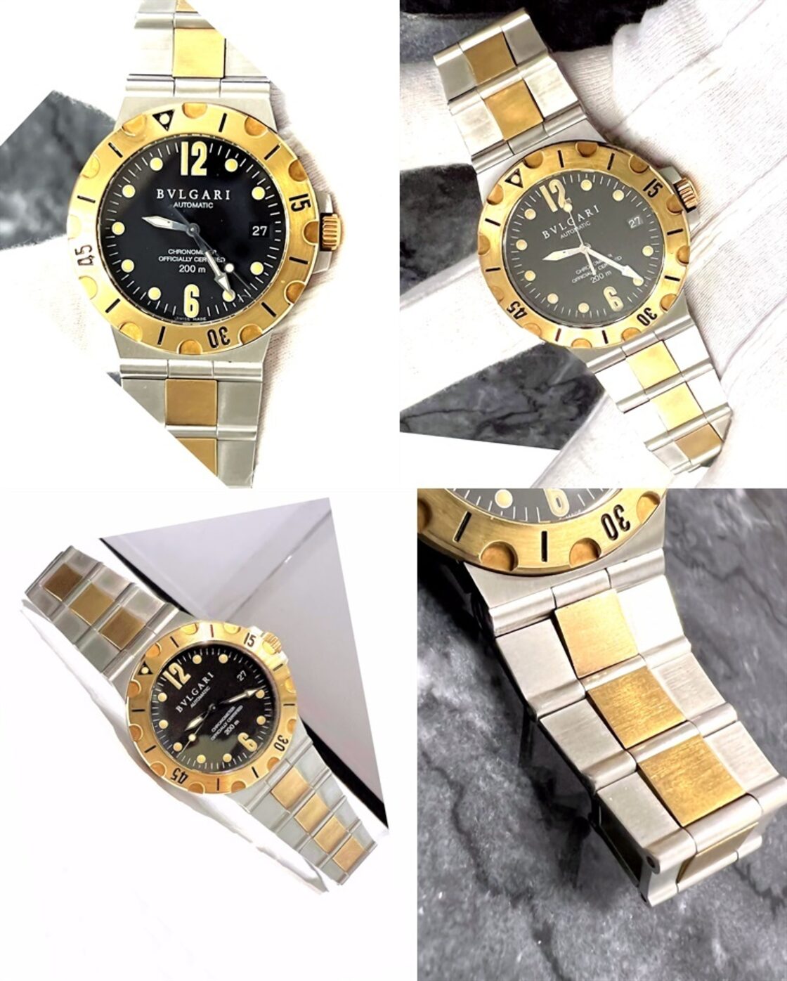BVLGARI ブルガリ ディアゴノ スクーバ DIAGONO SCUBA BLACK K18YG/SS 