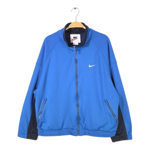 90s ナイキ マレーシア製 ヴィンテージトラックジャケット ジャージ 青黒 NIKE サイズL相当 古着 @CK0252