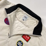 2WAY FILA GOLF フィラ ゴルフ ワッペン付き 長袖&半袖 プルオーバー ジャケット サイズ LL /メンズ/ホワイト