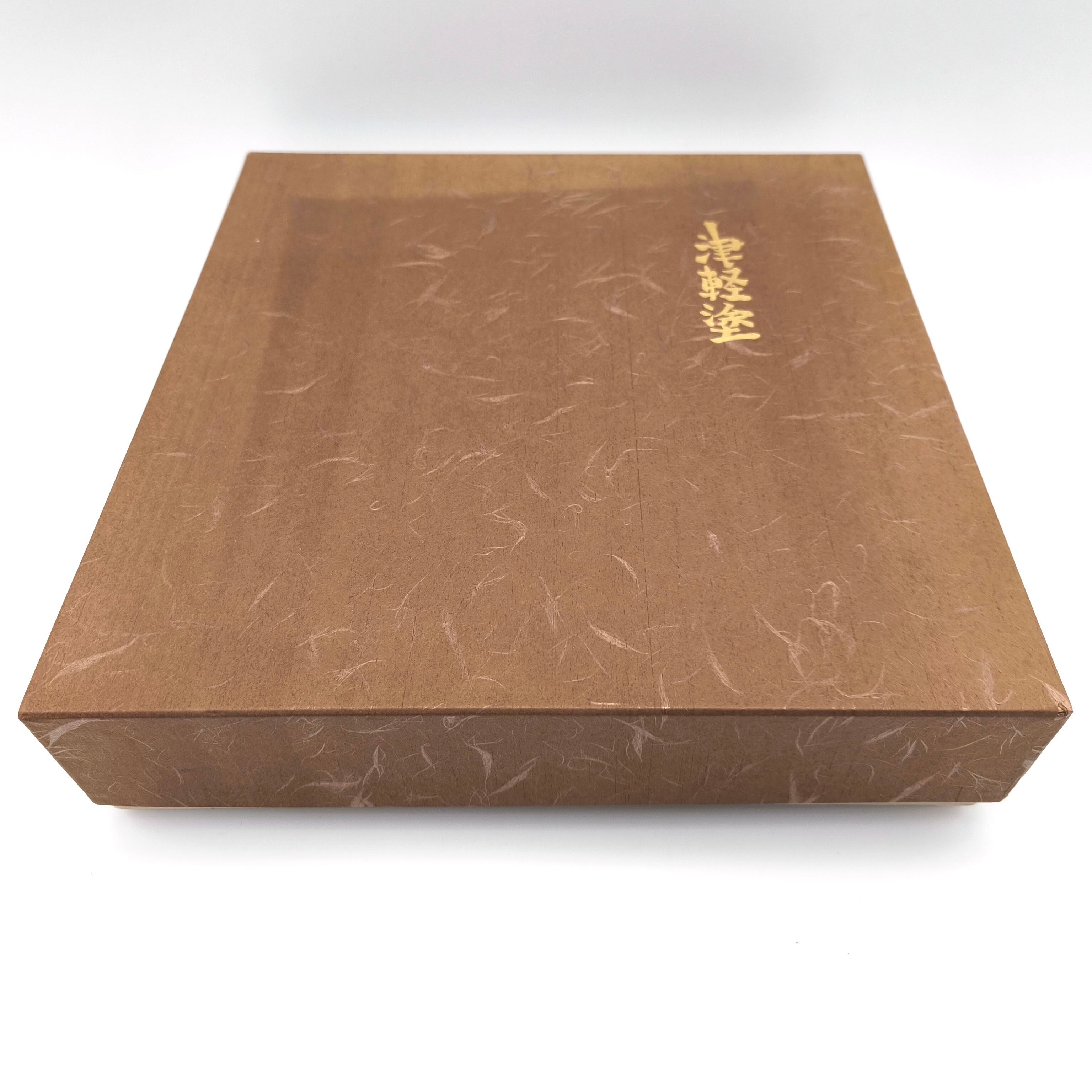 津軽塗（唐塗）バカ塗り・菓子器・八角形・天然木・伝統工芸・No