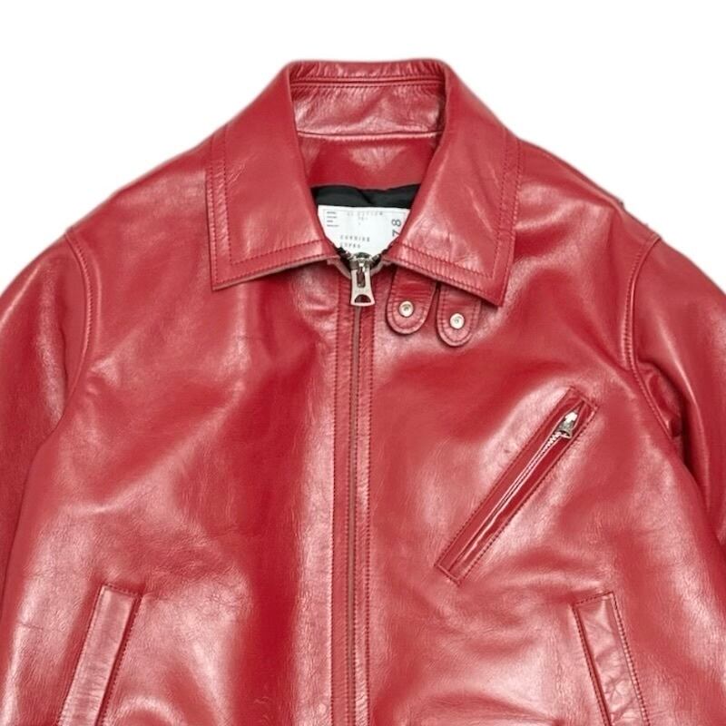 こーし sacai 25ss Leather Jacket size2 sacai(サカイ) 25SSレザージャケット25-07632 25-07632 ブラック