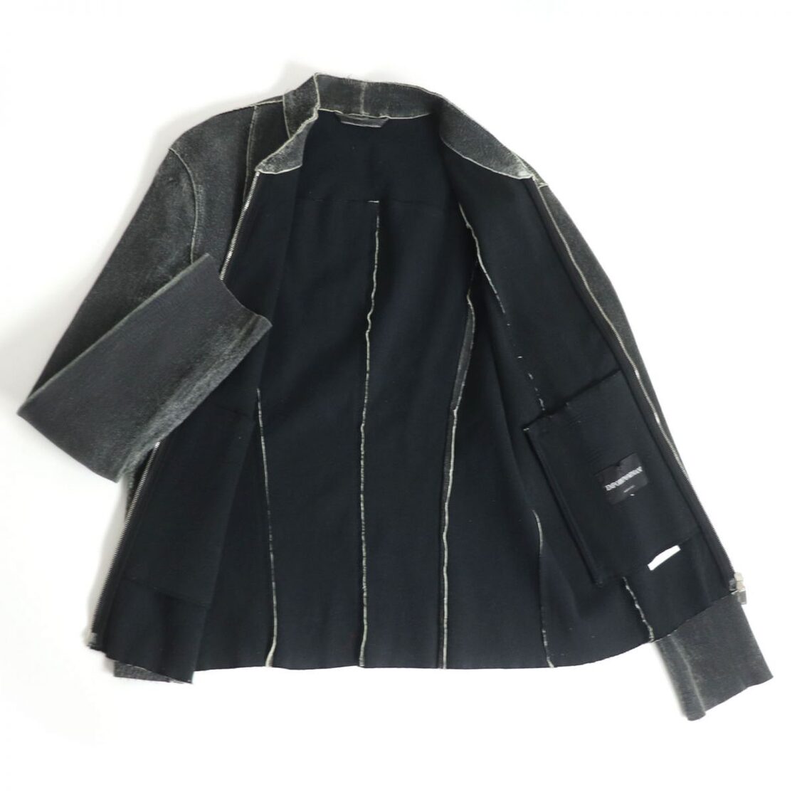 美品□2017年製 黒タグ EMPORIO ARMANI/エンポリオアルマーニ WZIP 