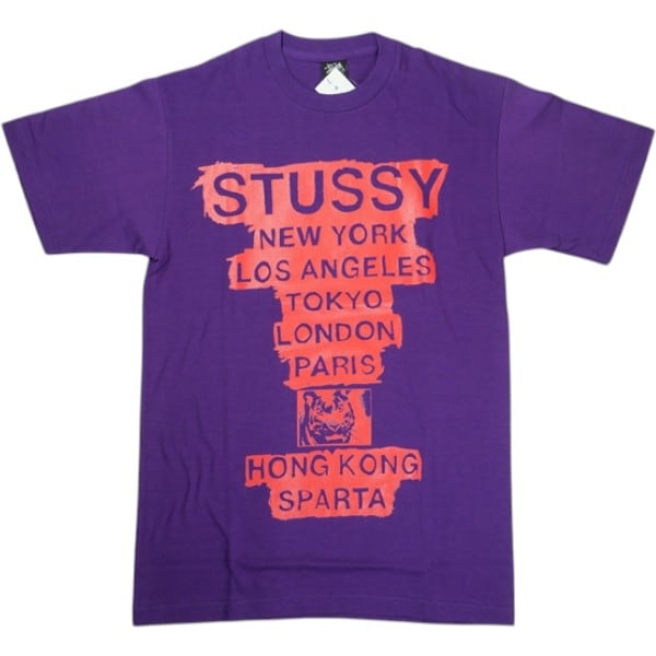 Size【M】 STUSSY ステューシー ×KOSTAS 00'S WORLD TOUR TEE Purple T