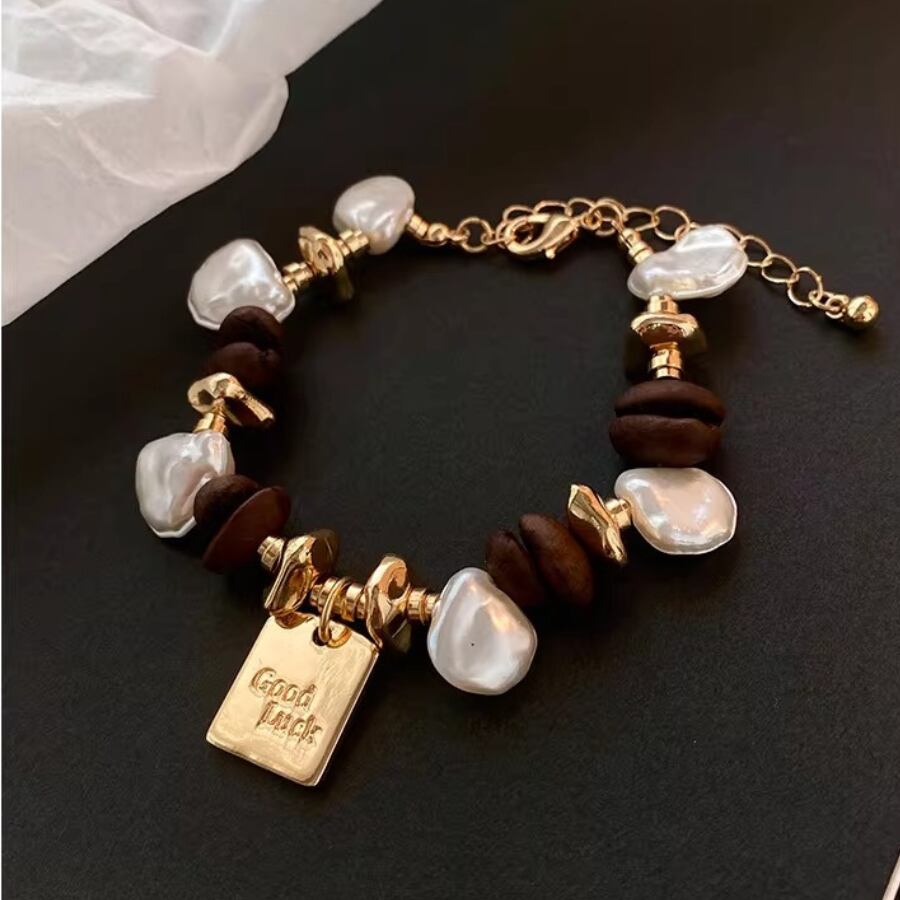 コーヒーパールブレスレット