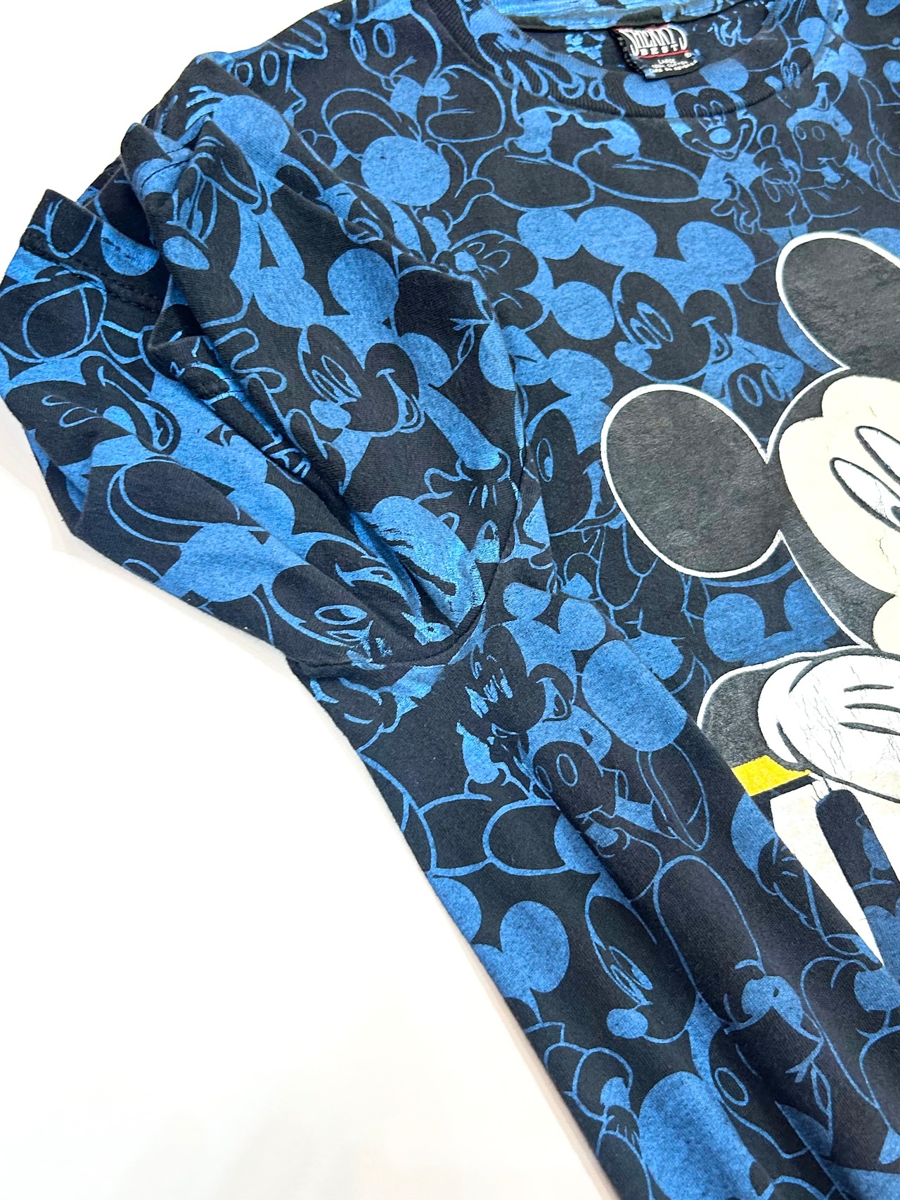 90s MICKEY "All OVER PATTERN"Tee MADE IN USA Size L