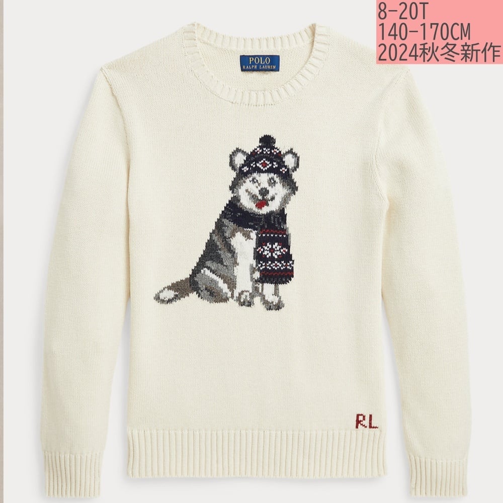 ラスト1【160cm】キッズ（男の子）セーター ドッグ POLO RALPH LAUREN 