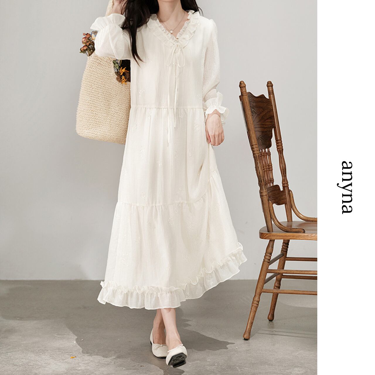 Romantic Frill Long Dress R0203