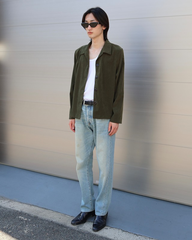 short length polyester suede blouson
