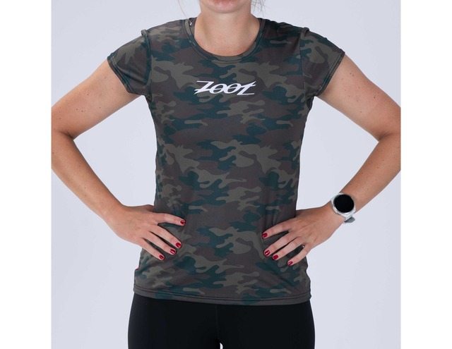 WOMEN RUN TEE (CALI CAMO)　レディース　アスリート専用 Tシャツ　ZFR12069　