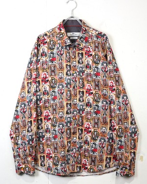 【Caka act2】“JOKER” Pattern Vintage L/S Shirt